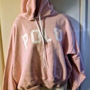 Polo by Ralph Lauren Pink Hoodie with White Lettering